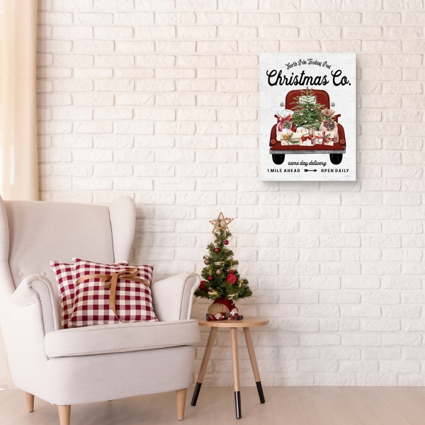 Christmas Co. Truck Canvas Art Print