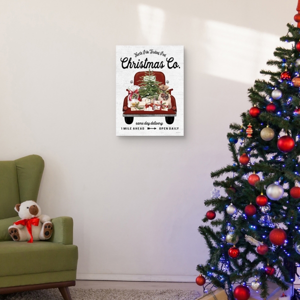 Christmas Co. Truck Canvas Art Print