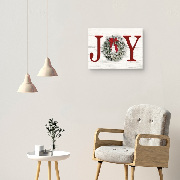 Joy Wreath Canvas Art Print