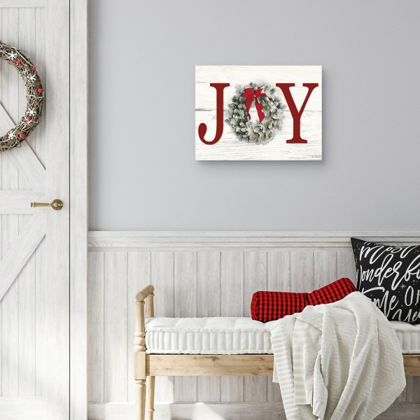 Joy Wreath Canvas Art Print