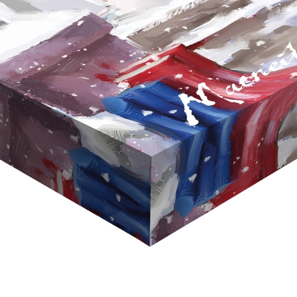 Snowman Entryway Canvas Art Print