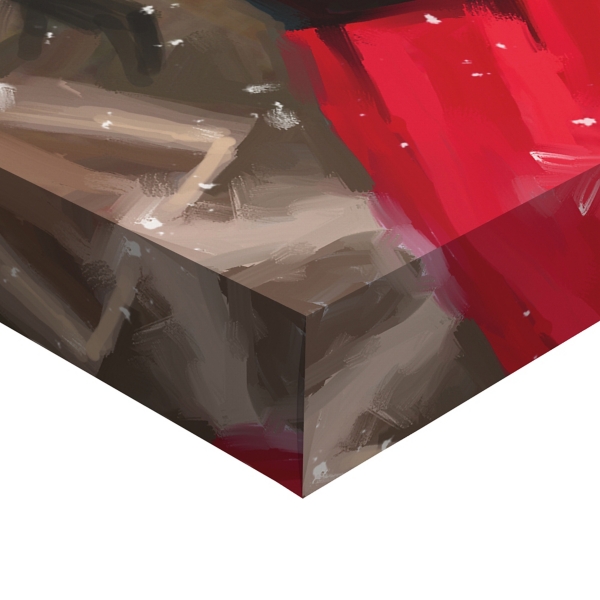 Santa and His Sleigh Canvas Art Print