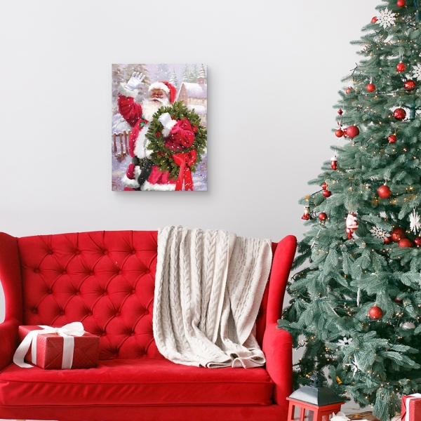Santa's Greetings Canvas Art Print