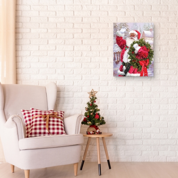 Santa's Greetings Canvas Art Print