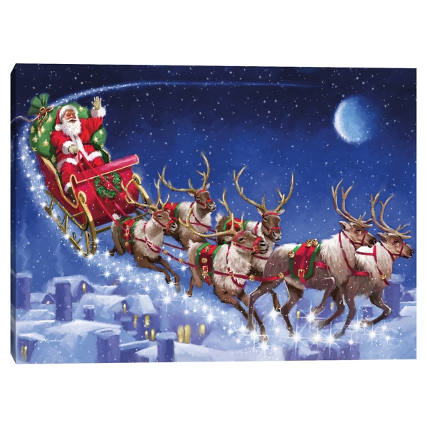 Santa on sale flying sleigh