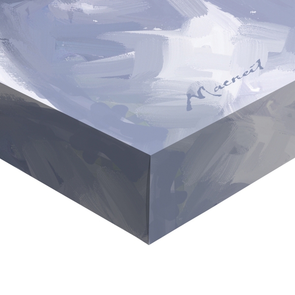 Snowman and Cardinal Canvas Art Print