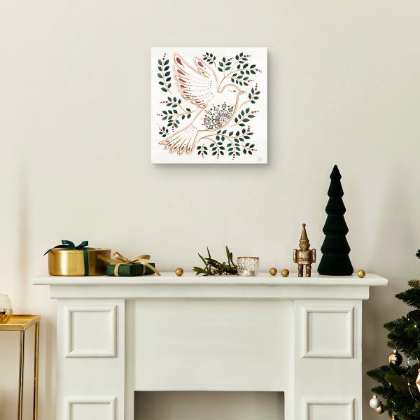Holiday Dove Canvas Art Print