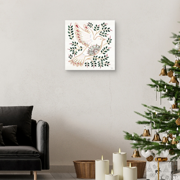 Holiday Dove Canvas Art Print