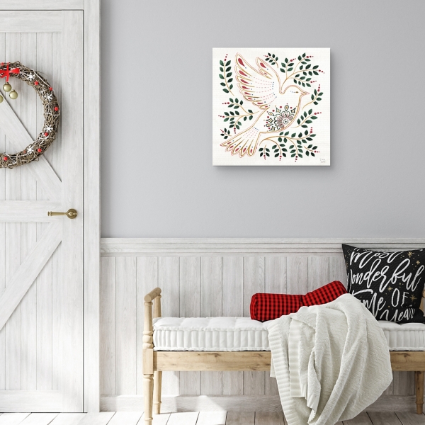 Holiday Dove Canvas Art Print