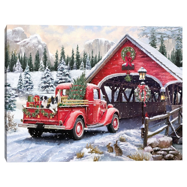 Christmas Delivery Canvas Art Print