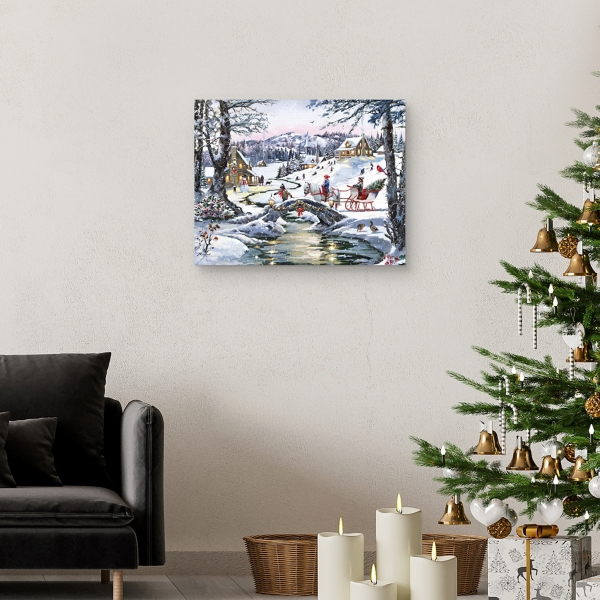 Christmas Village Canvas Art Print