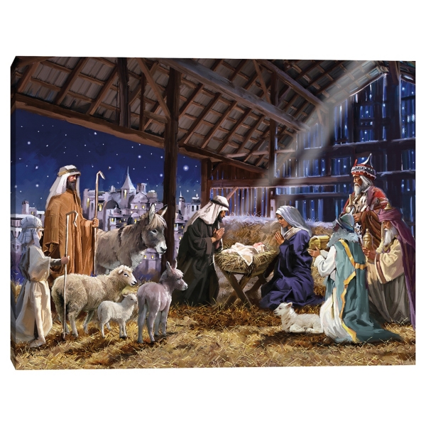 Christmas Nativity Canvas Art Print | Kirklands Home