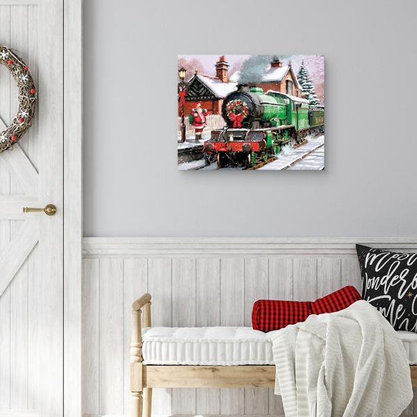 Santa's Train Canvas Art Print