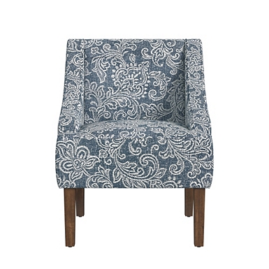 Blue paisley accent online chair