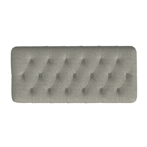 Gray Tufted Upholstered Storage Bench