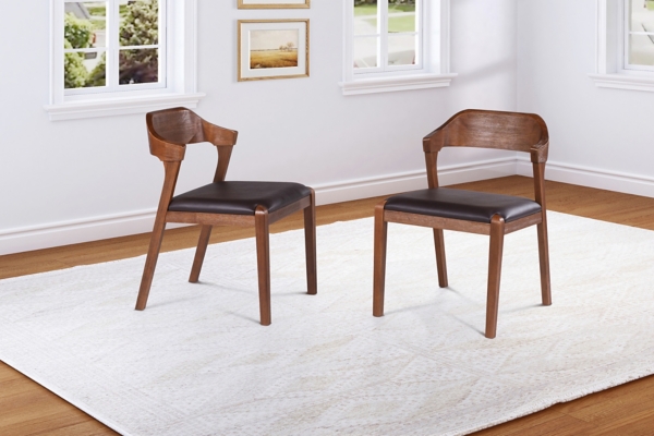 Chestnut Ramus Dining Side Chairs, Set of 2