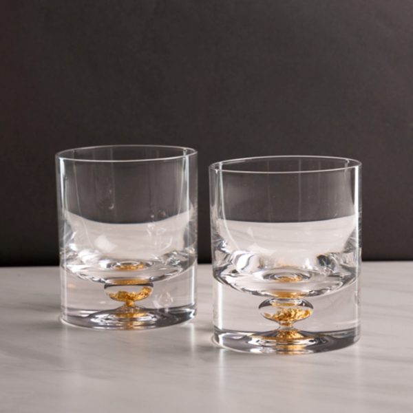 Gold Flake Whiskey Glasses, Set of 2 Kirklands Home
