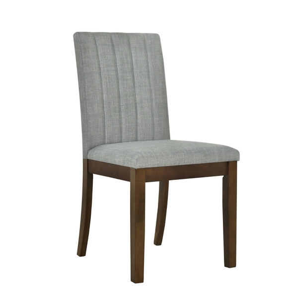 Gray Upholstered Dining Chairs, Set of 2