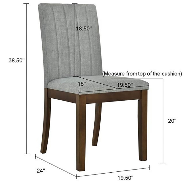Kirklands Gray Upholstered Dining Chairs, Set of 2 Hamilton Place