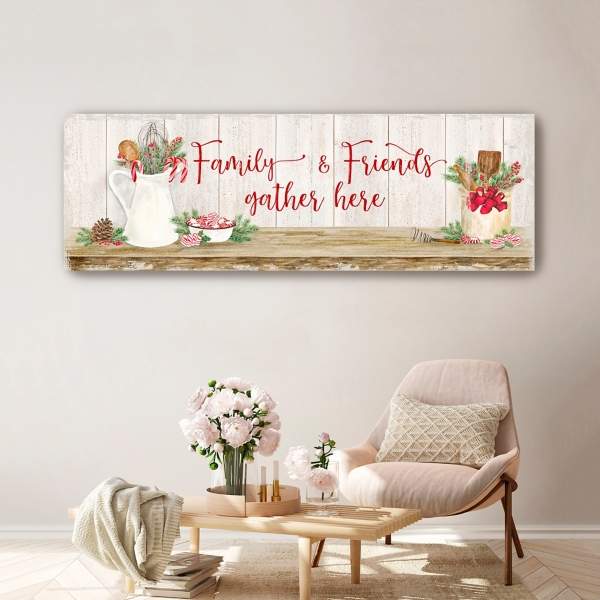 Family & Friends Gather Here Canvas Print