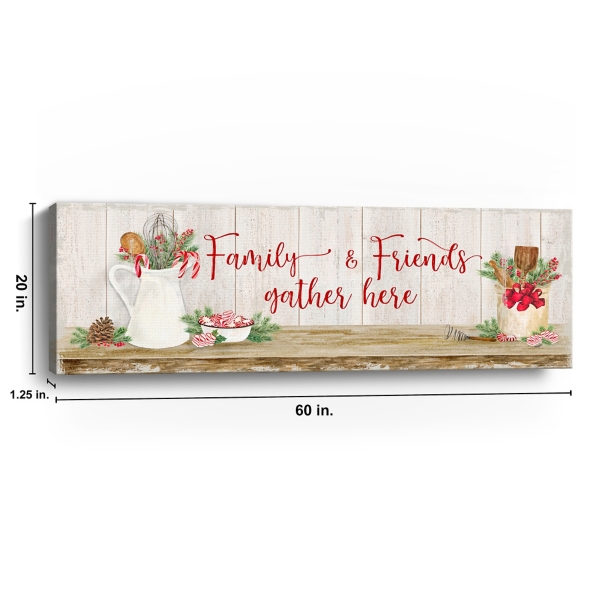 Family & Friends Gather Here Canvas Print