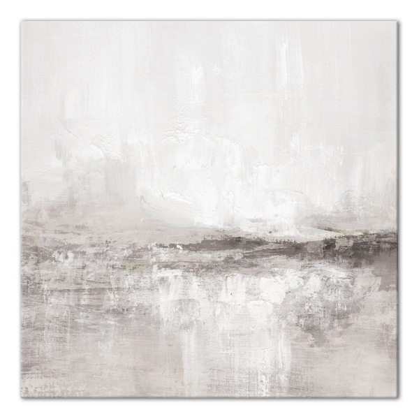 Gray and Taupe Abstract Canvas Art Print