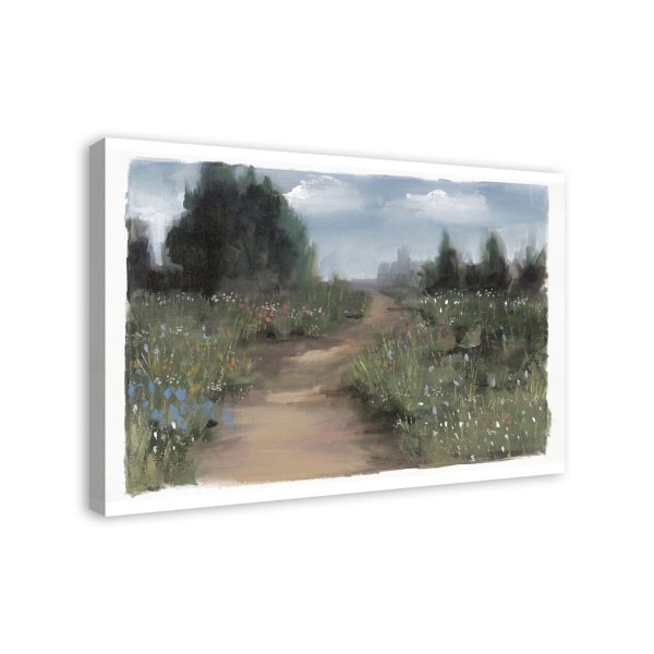 Soft Floral Path Canvas Art Print