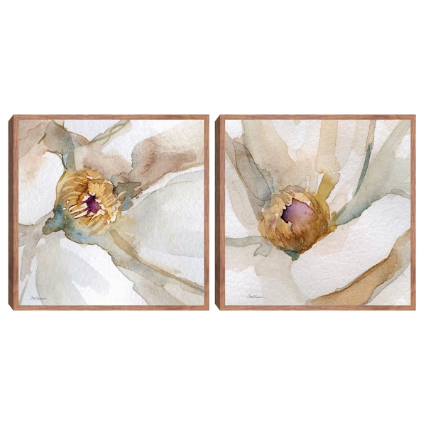 Floral Center Canvas Art Prints, Set of 2