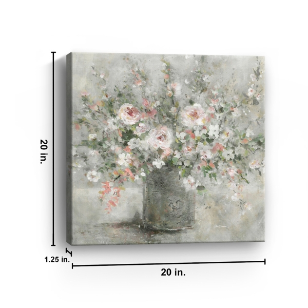 Felicitous Floral Canvas Art Print, 20x20 in.