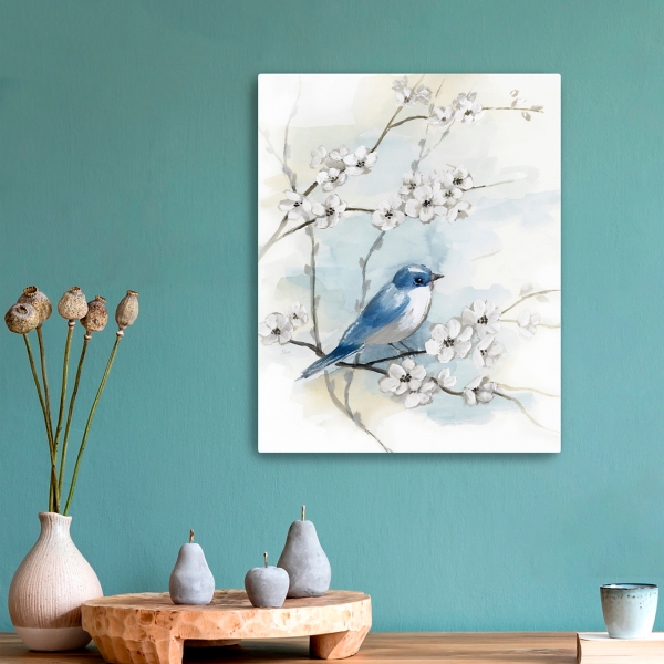 Blossoms & Bluebird I Canvas Art Print, 16x20 in.