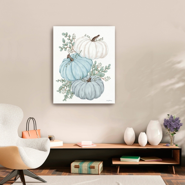 Blue Pumpkin Trio Canvas Print