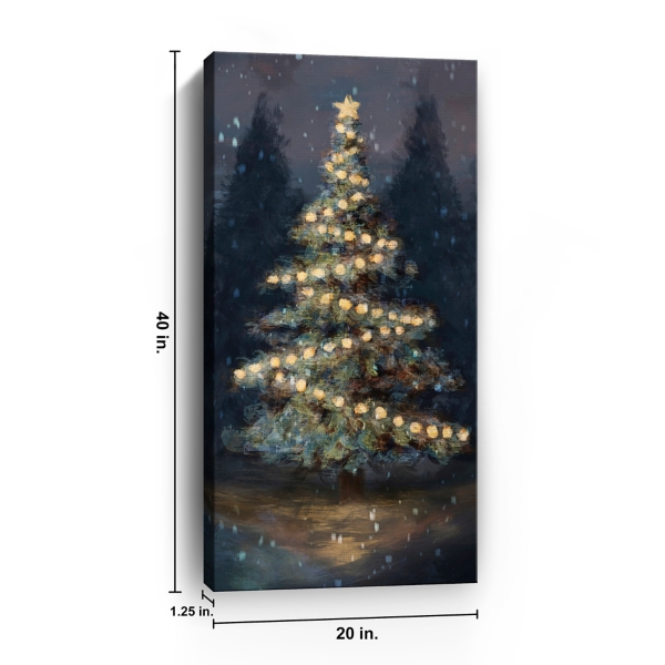 Dreamy Christmas Tree Canvas Art Print, 20x40 in.