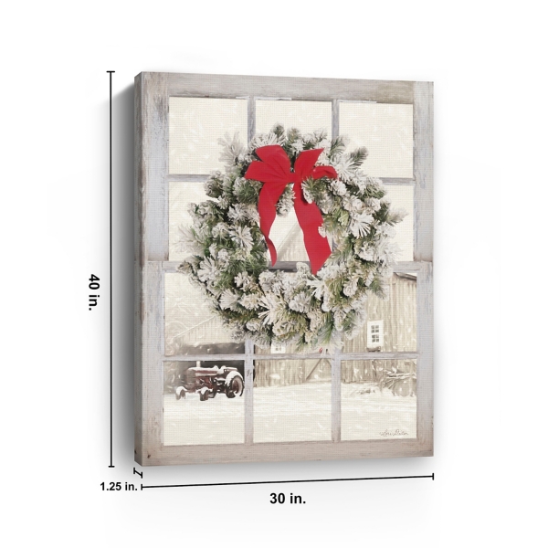 Winter Window View Canvas Art Print