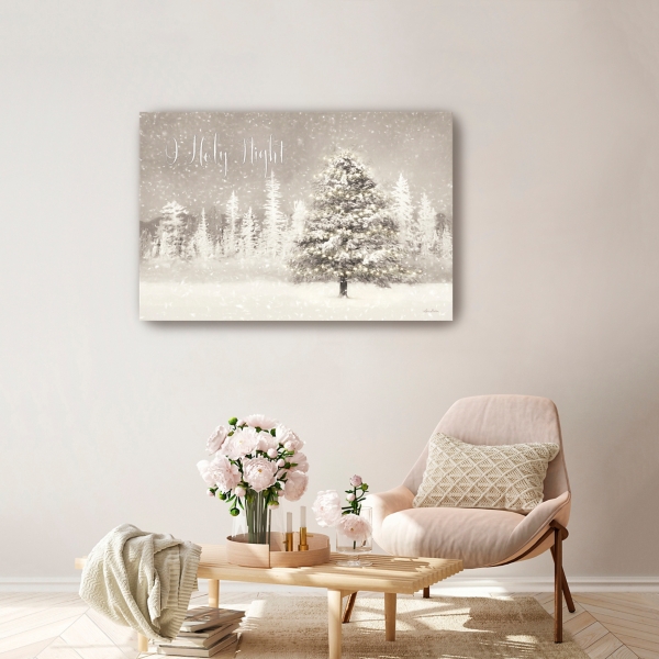 Snowy O Holy Night Canvas Art Print