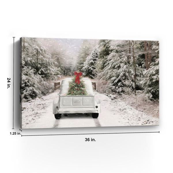 Picking Up the Tree Canvas Art Print