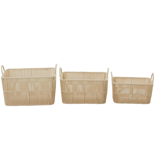 Tan Cotton Rope Storage Baskets, Set of 3 Kirklands Home