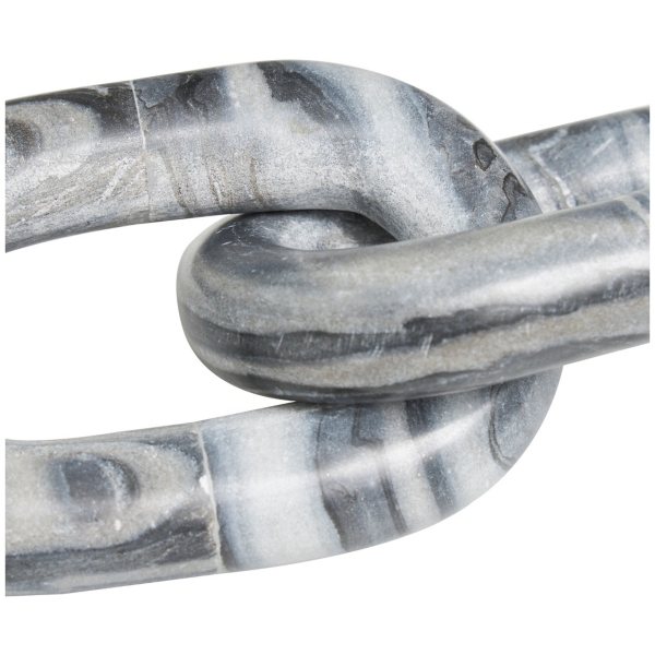 Gray Marble 2-Link Chain Sculpture