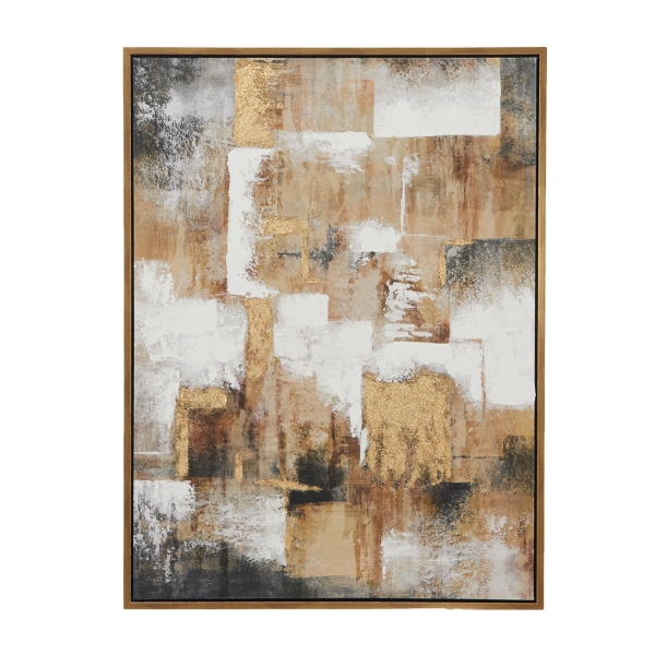 Abstract Gold Framed Canvas Art Print Kirklands Home
