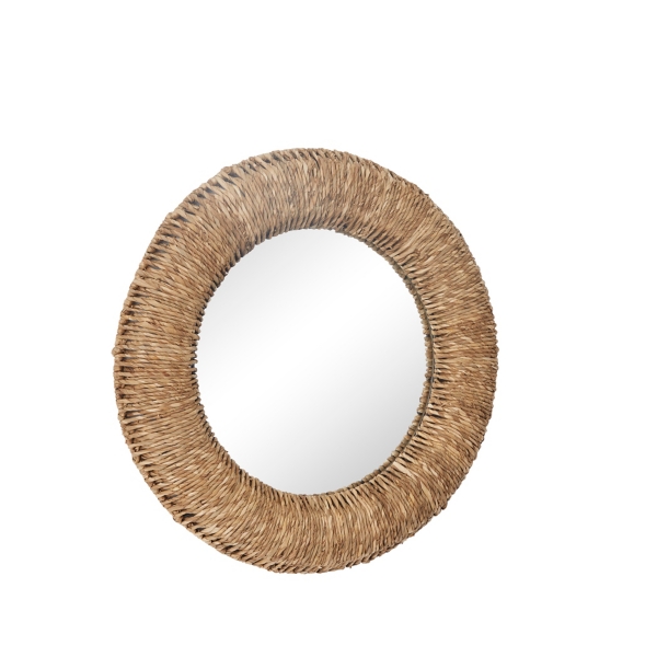 Natural Rattan Round Woven Frame Wall Mirror