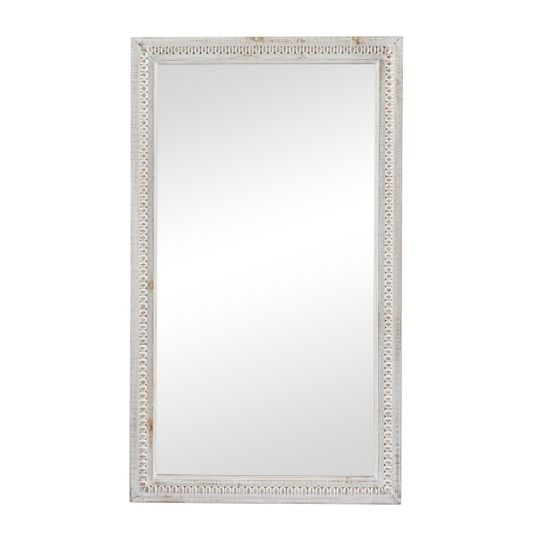 Distressed White Wood Carved Frame Wall Mirror Kirklands Home