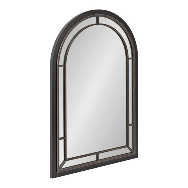 Audubon Black Wood Arch Wall Mirror, 24x36 in. Kirklands Home