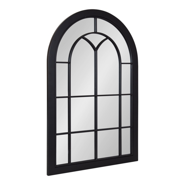 Black Windowpane Arch Geoffrey Mirror | Kirklands Home