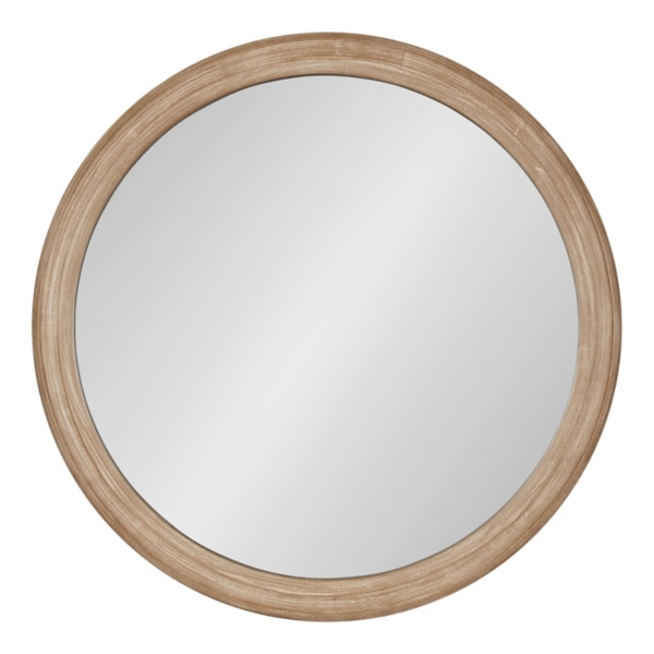 Wood Round Mansel Mirror