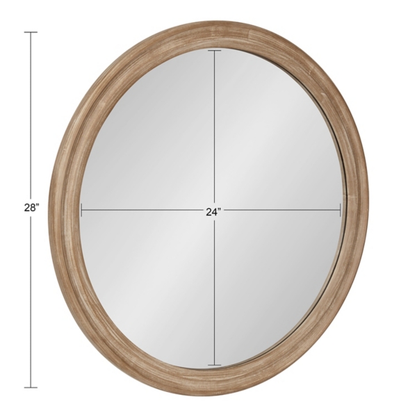 Wood Round Mansel Mirror