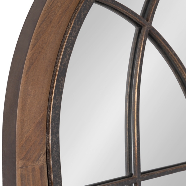 Brown Windowpane Arch Nala Mirror