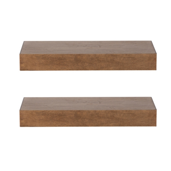 Rustic Wood 2-pc. Floating Shelves