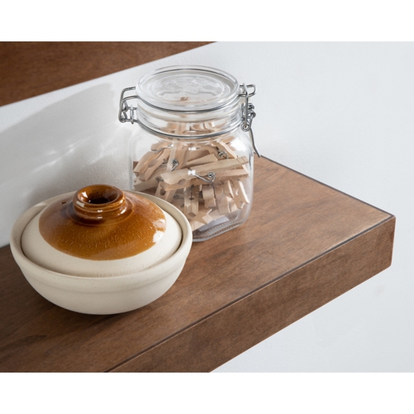 Rustic Wood 2-pc. Floating Shelves