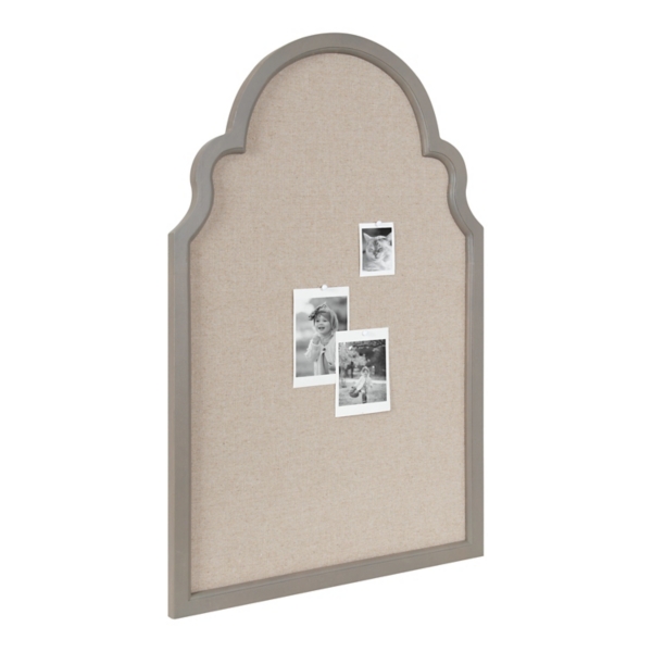 Gray Scalloped Arch Fabric Pinboard