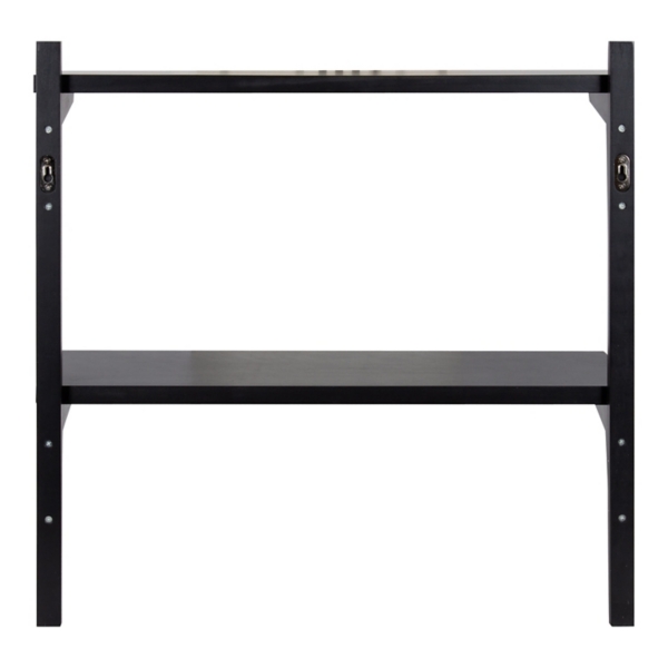 Black Traditional Two-Tiered Wall Shelf