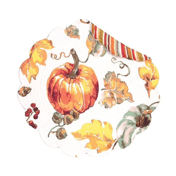 Watercolor Pumpkin Round Placemats, Set of 6 Kirklands Home